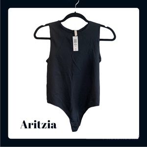 Aritzia Group by Babaton Black Seamless Contour Muscle Tank Bodysuit NWT M